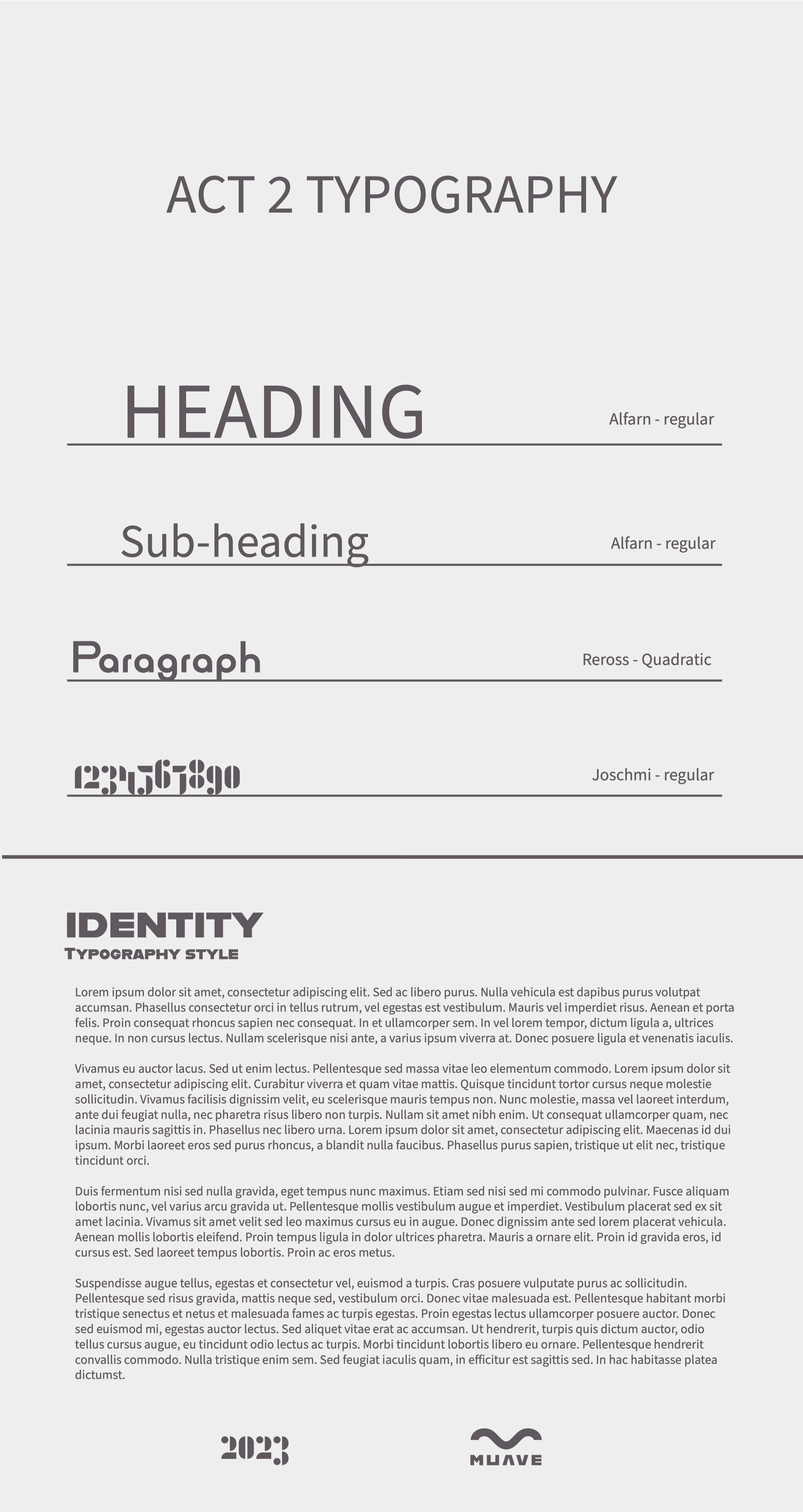Muave — Typography