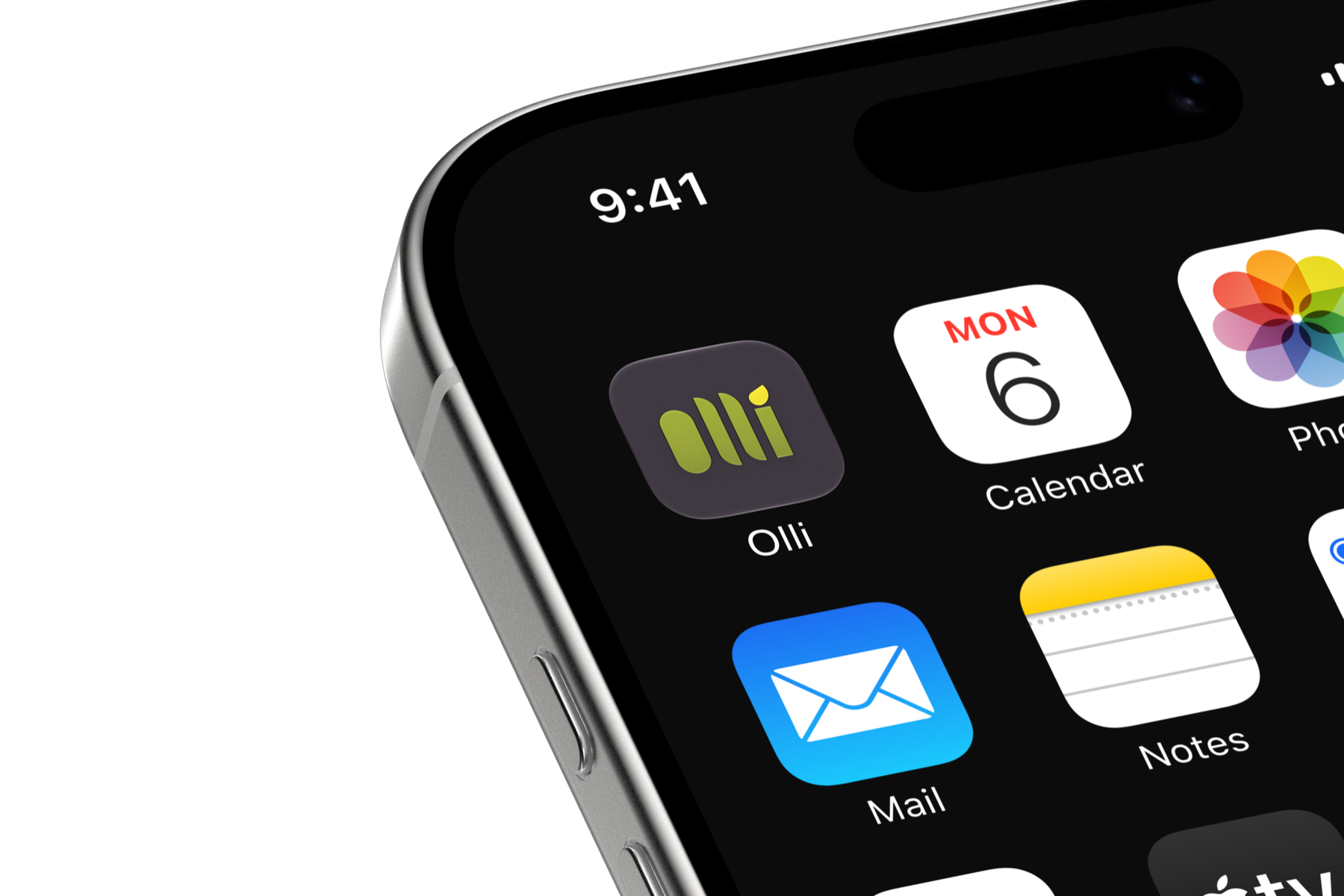 The Olli app icon on an iPhone home screen