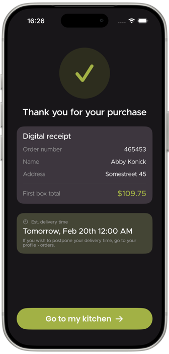 Order confirmation